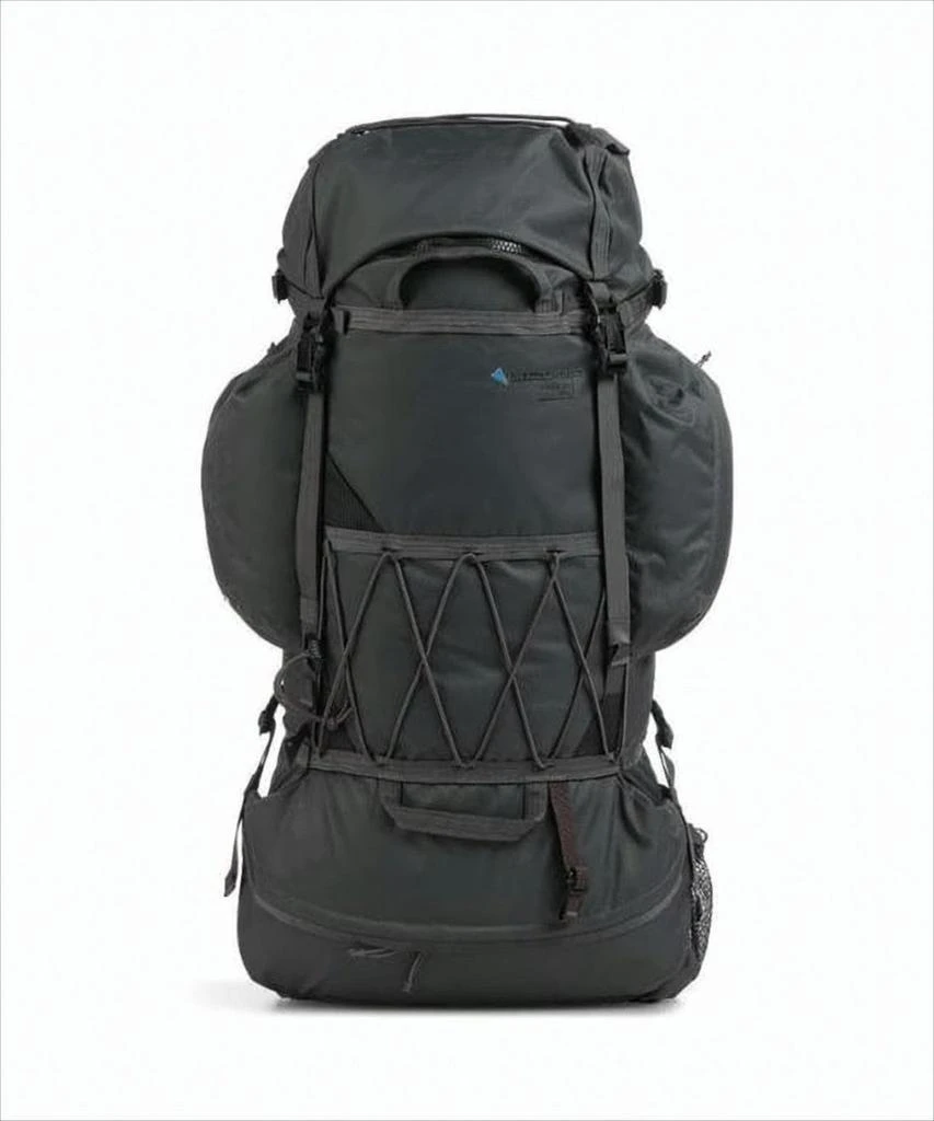 Klattermusen Multi-Compartment Black Backpack with Padded Support