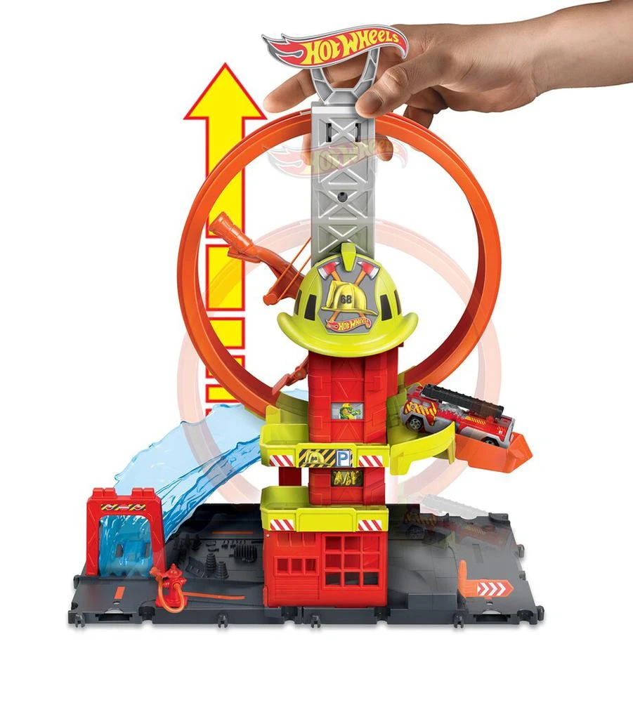 Hot Wheels City Super Loop Fire Station Playset 7