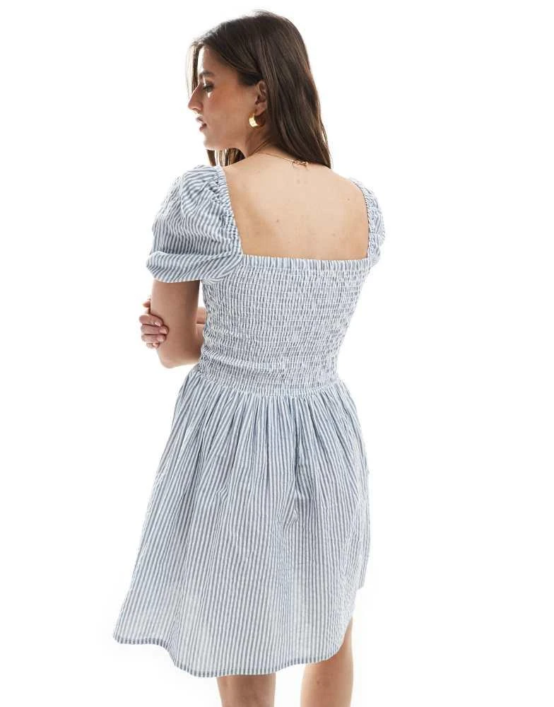 princess polly baby blue dress Dusty Blue Plaid Milkmaid Mini Dress  Ragstock