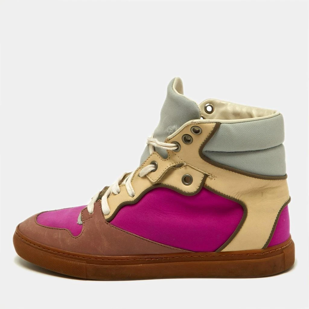 Balenciaga Balenciaga Multicolor Leather And Fabric High Top Sneakers Size 37 1
