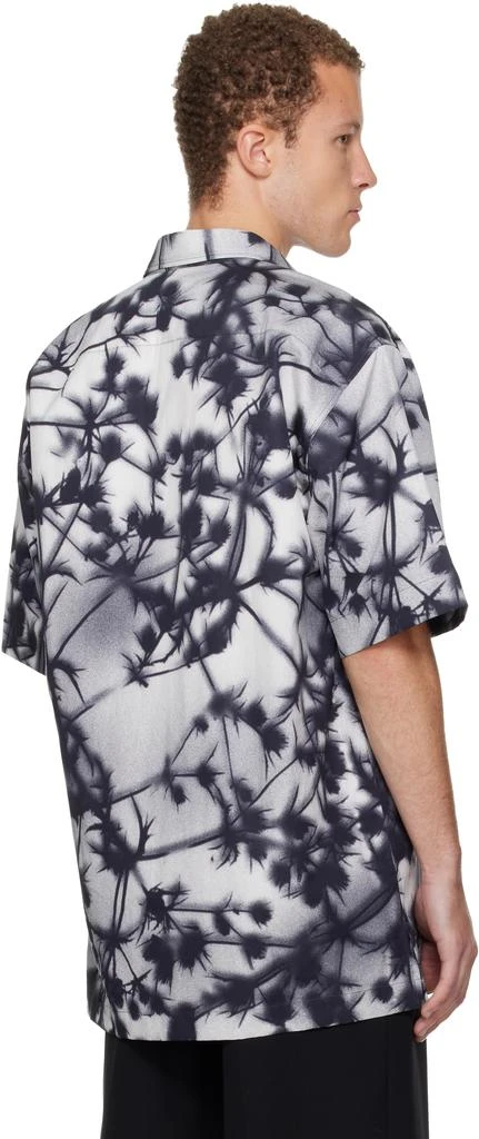 Dries Van Noten Black 
Gray Floral Shirt 3
