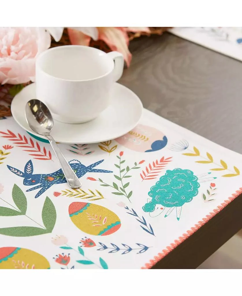 Design Imports Easter Folk Garden Placemats 13" x 19", Set of 6 7