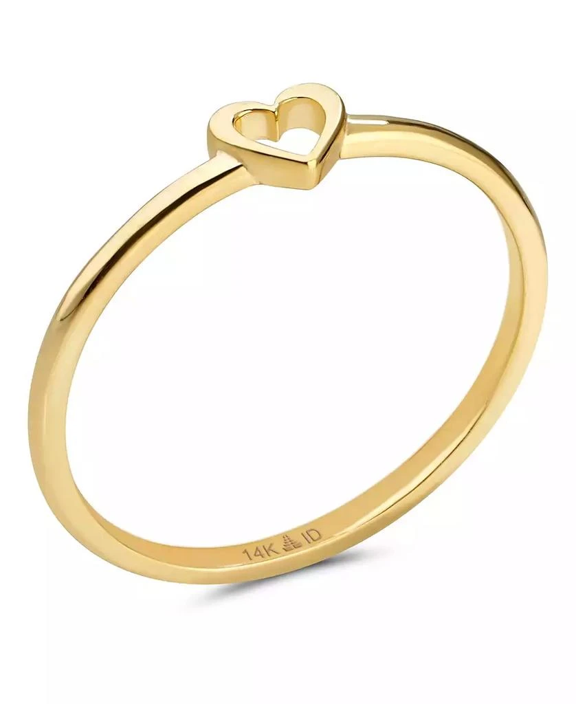 DEVATA Open Heart Ring in 14K Gold, approx. 1.0 grams. 3
