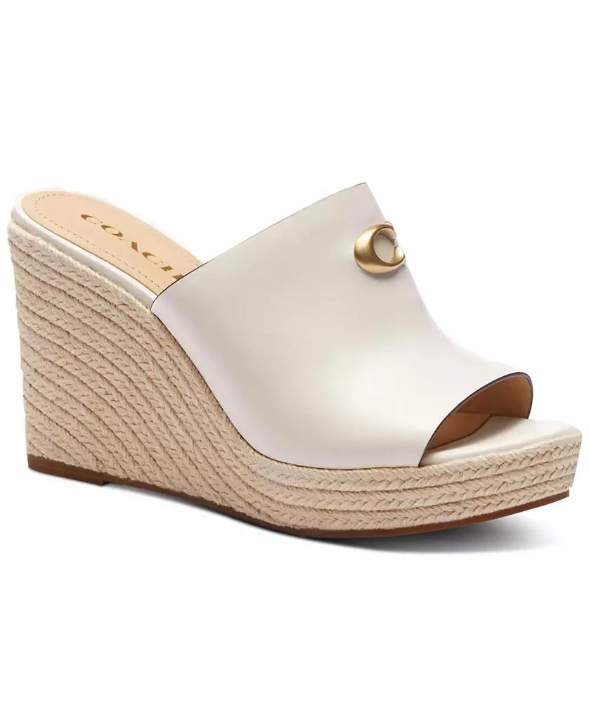 Coach Gloria C Slide-On Espadrille Platform Wedge Sandals 1