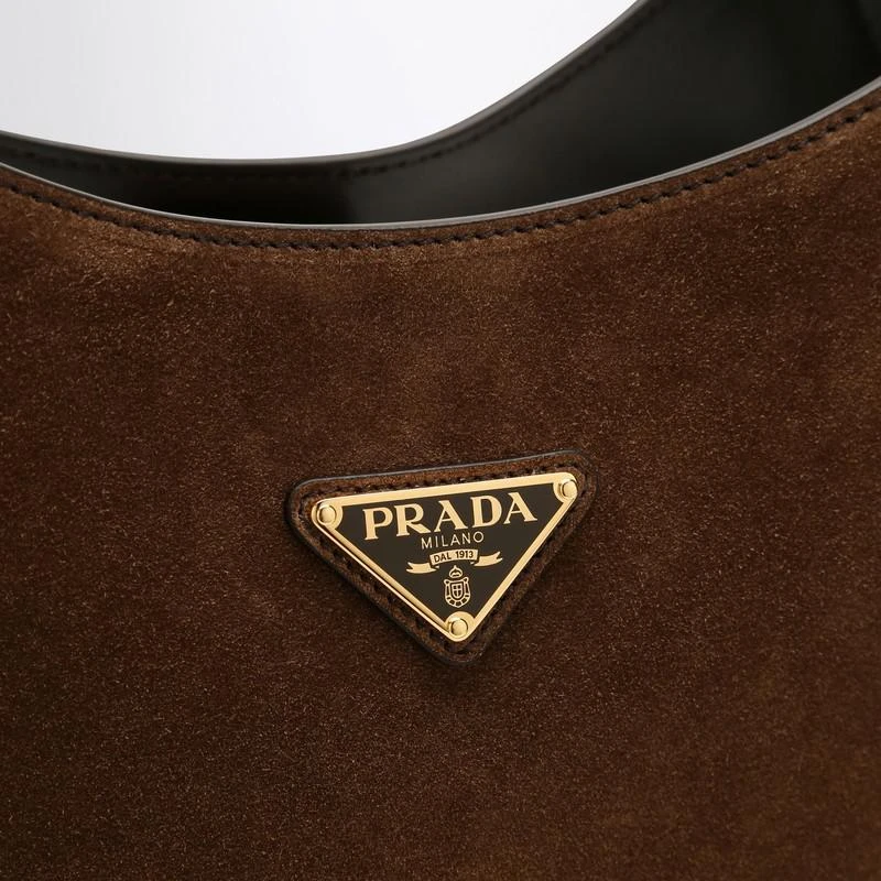 Prada Large brown suede bag 6