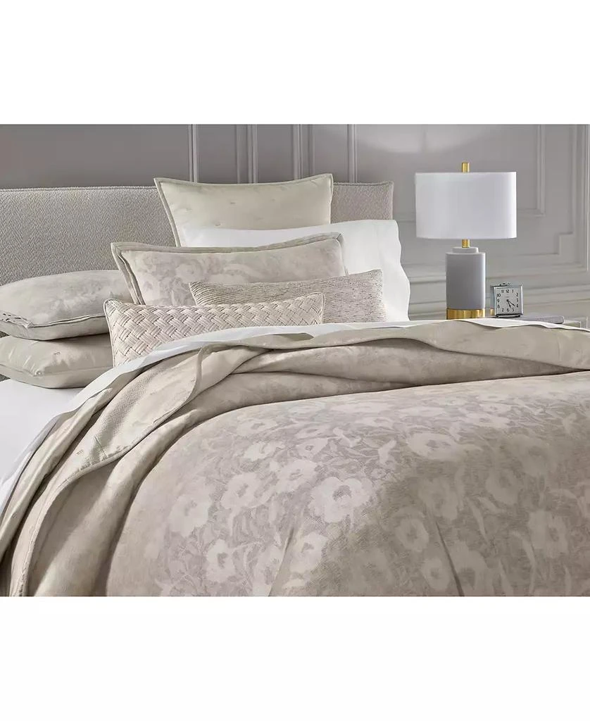 Hotel Collection Shadow Floral Micropleated Decorative Pillow, 14" x 22", Exclusively at Macy's 2
