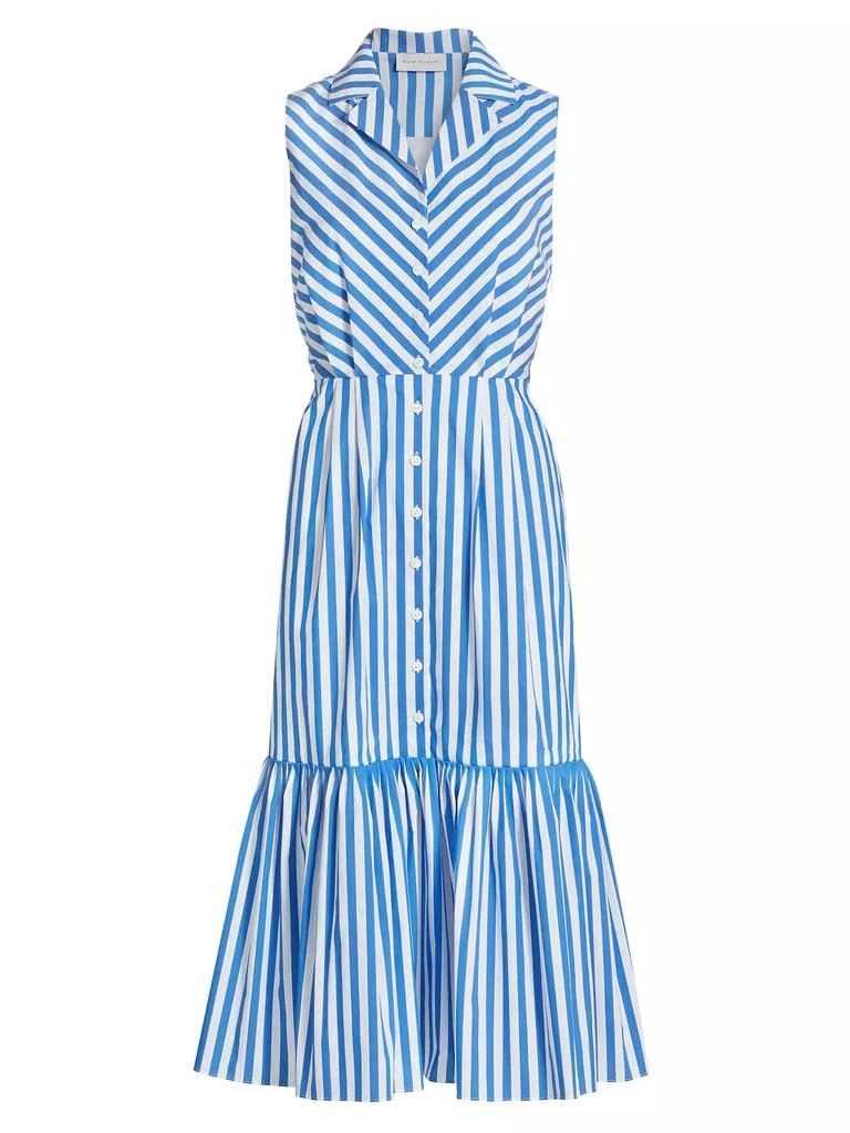 Tahari Joelle Striped Sleeveless Midi-Dress 1