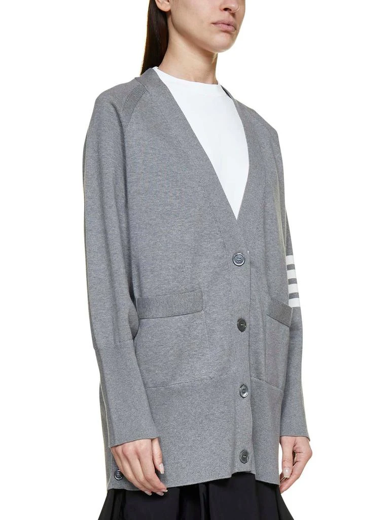 Thom Browne Thom Browne 4-Bar Long Sleeved Knit Cardigan 4
