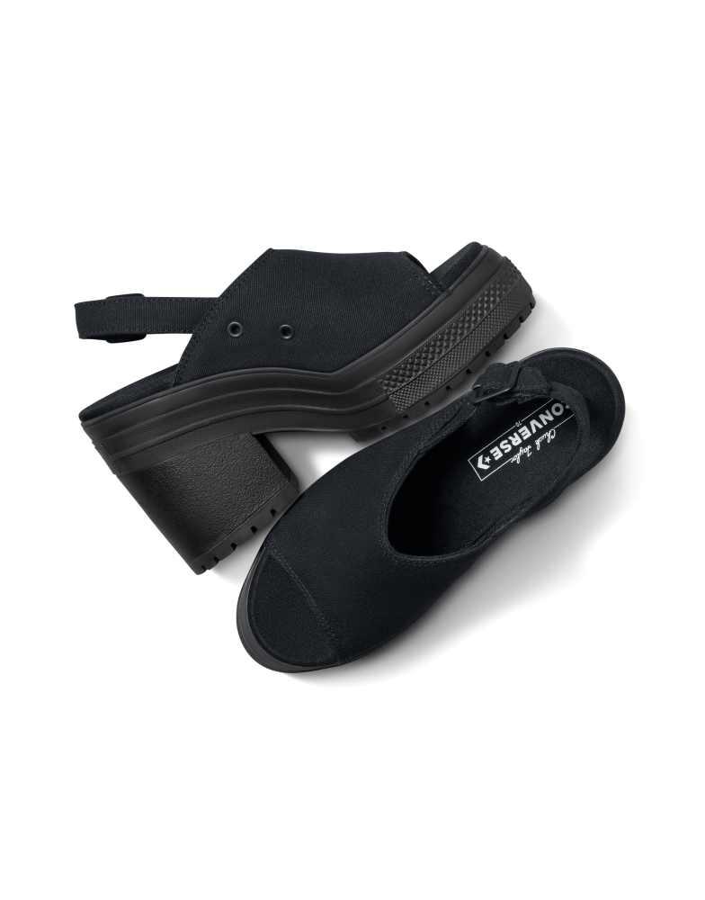 Converse Converse Chuck 70 de luxe heel sandal platform in black/white/black