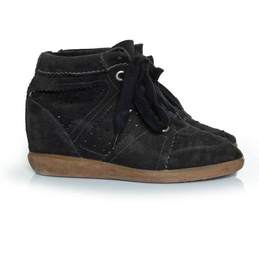 Isabel Marant bobby suede trainers in black 4