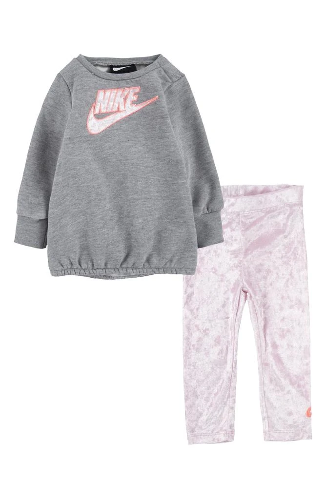 Nike Logo Tunic & Velvet Leggings Set 1