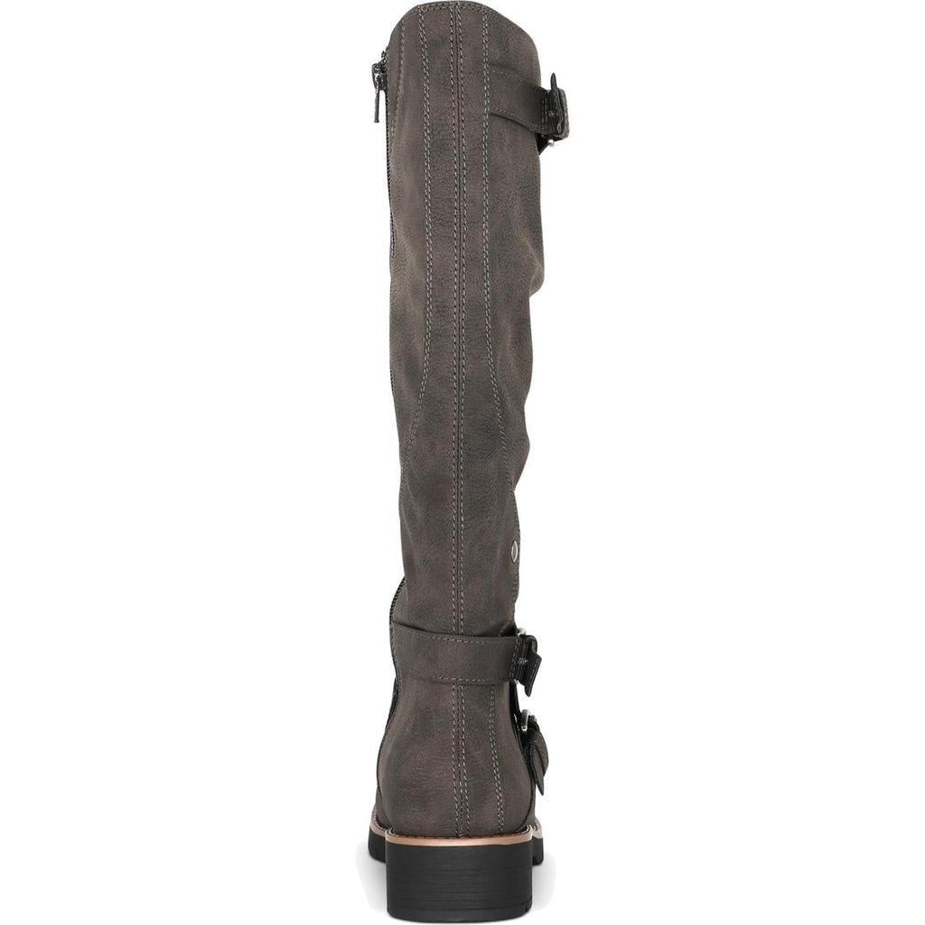 American Rag Brinley Womens Faux Leather Knee-High Motorcycle Boots