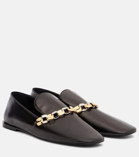 Jil Sander Chain-detail leather loafers 1