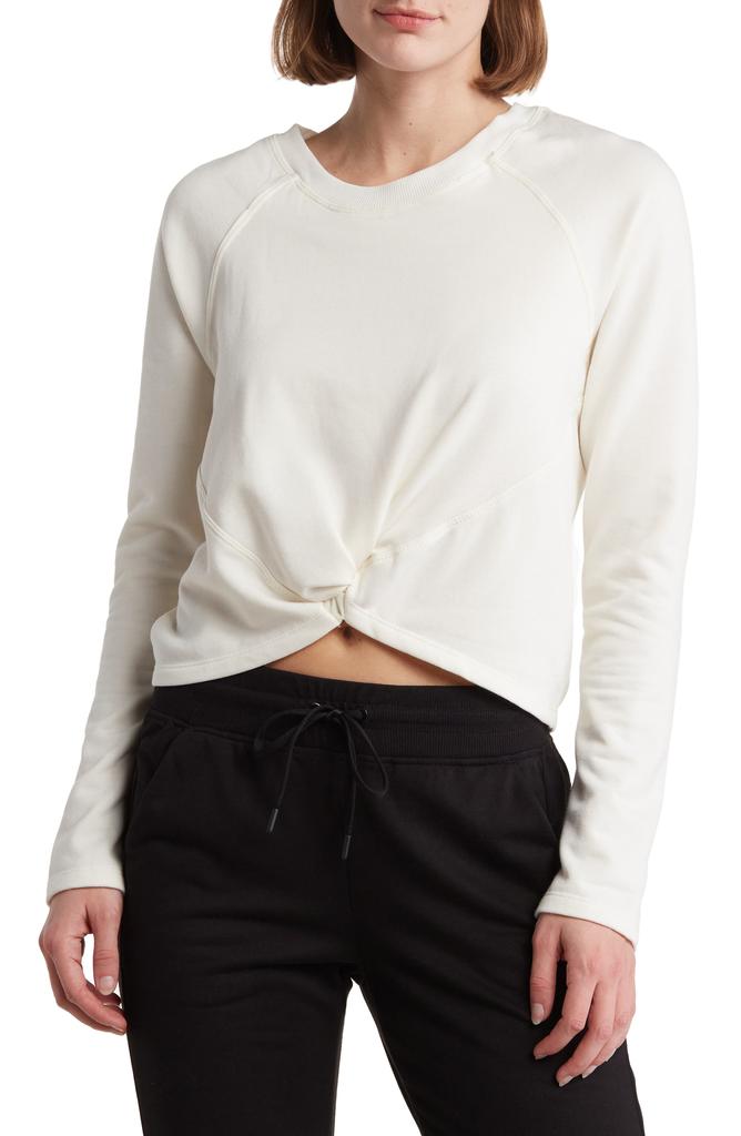 90 Degrees by Reflex Terry Brushed High/Low Twist Front Top