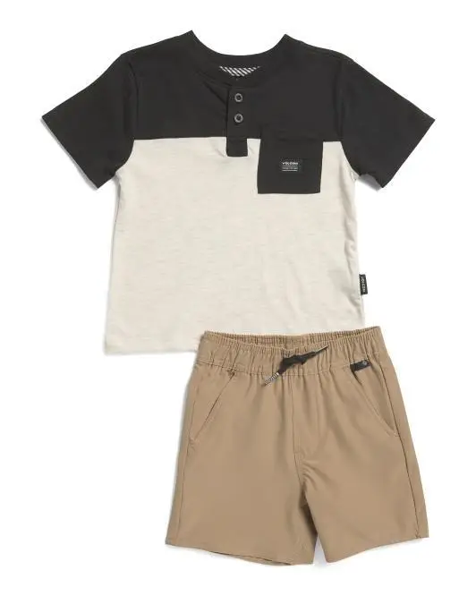 Volcom Toddler Boys 2pc Shirt And Shorts Set