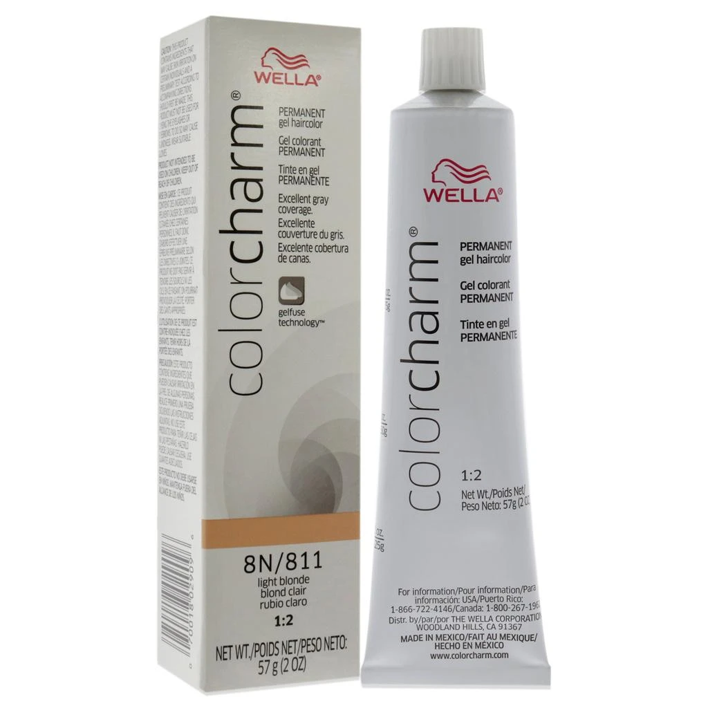 Wella Color Charm Permanent Hair Color Gel - 811 8N Light Blonde by  for Unisex - 2 oz Hair Color 3