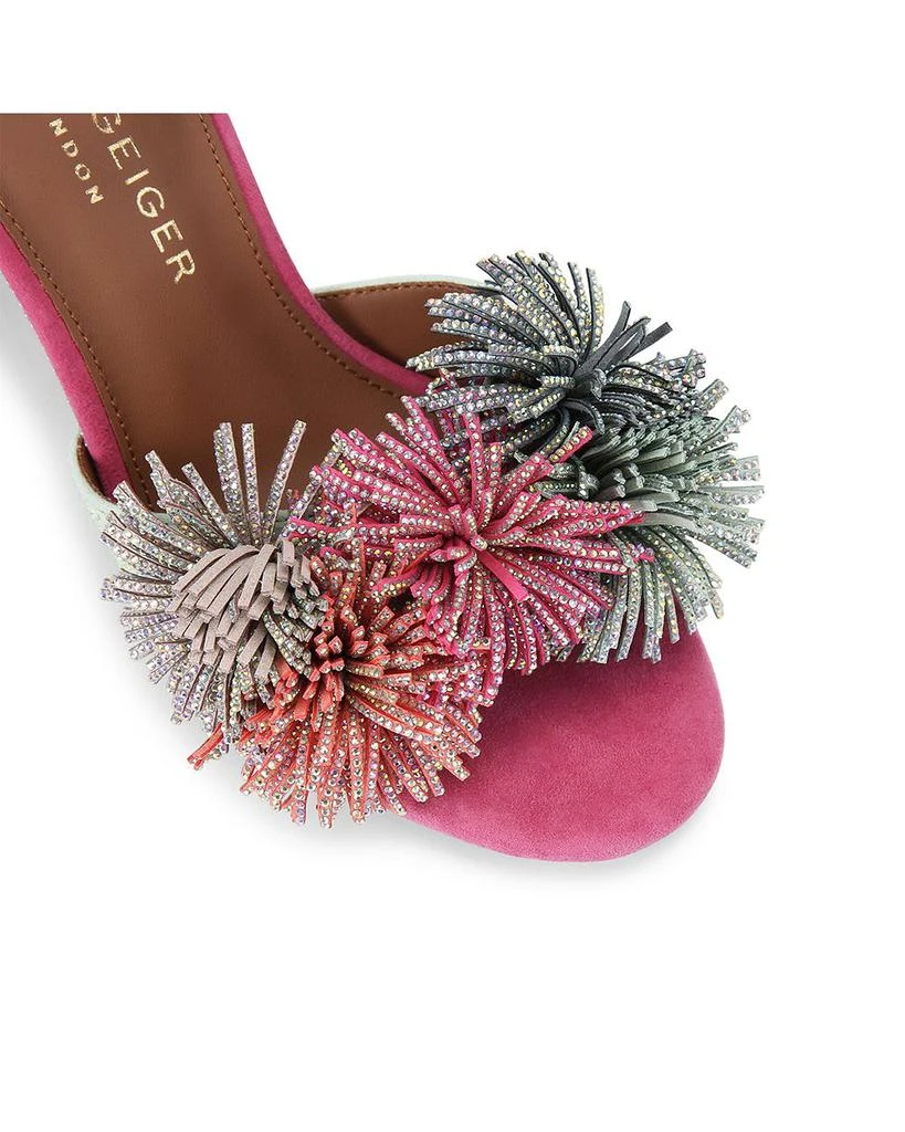Kurt Geiger Women's Pom Pom Ankle Strap Sandals 5