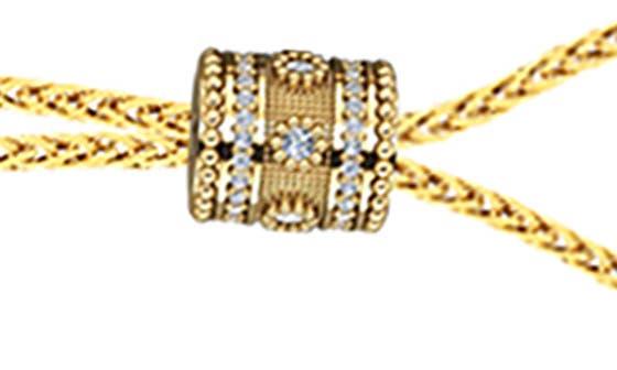 Gabi Rielle Effortless Staples Pavé Flower Bolo Necklace