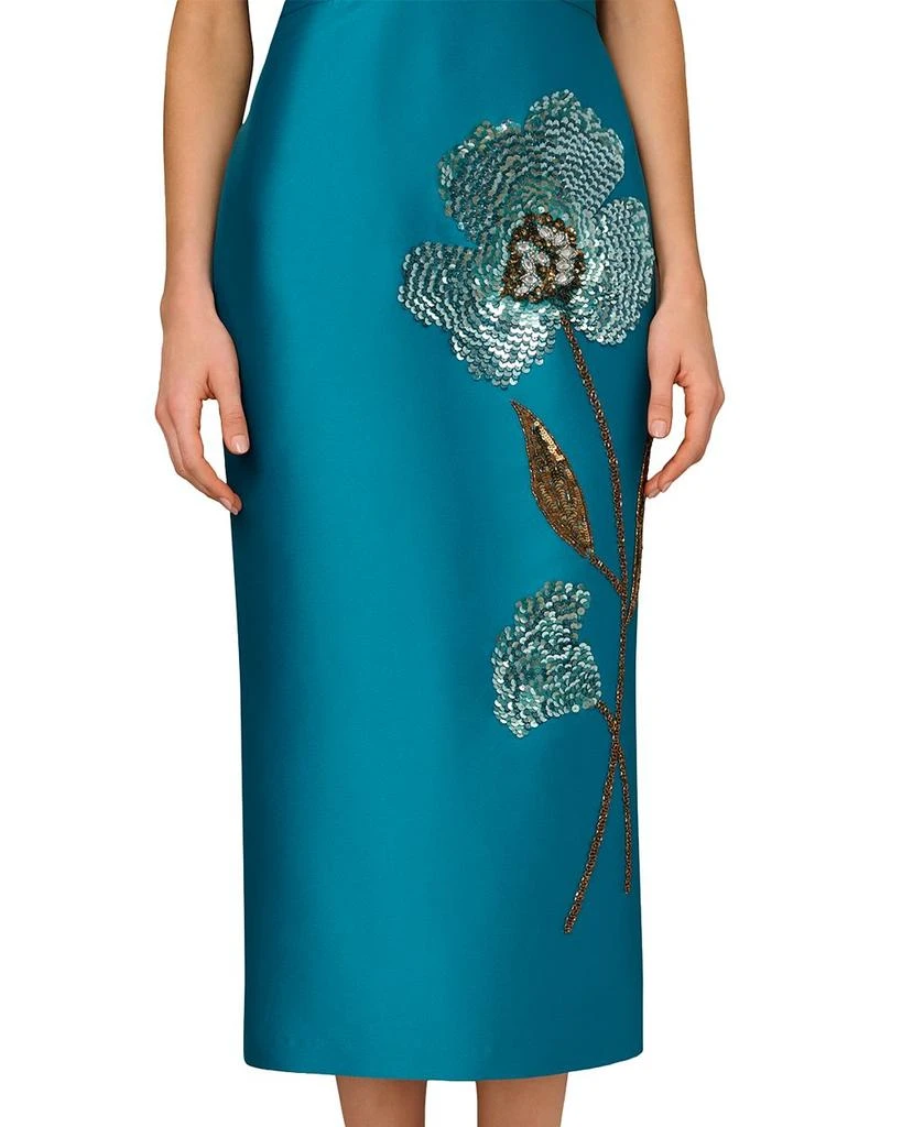 Aidan Mattox Beaded V Neck Dress 4