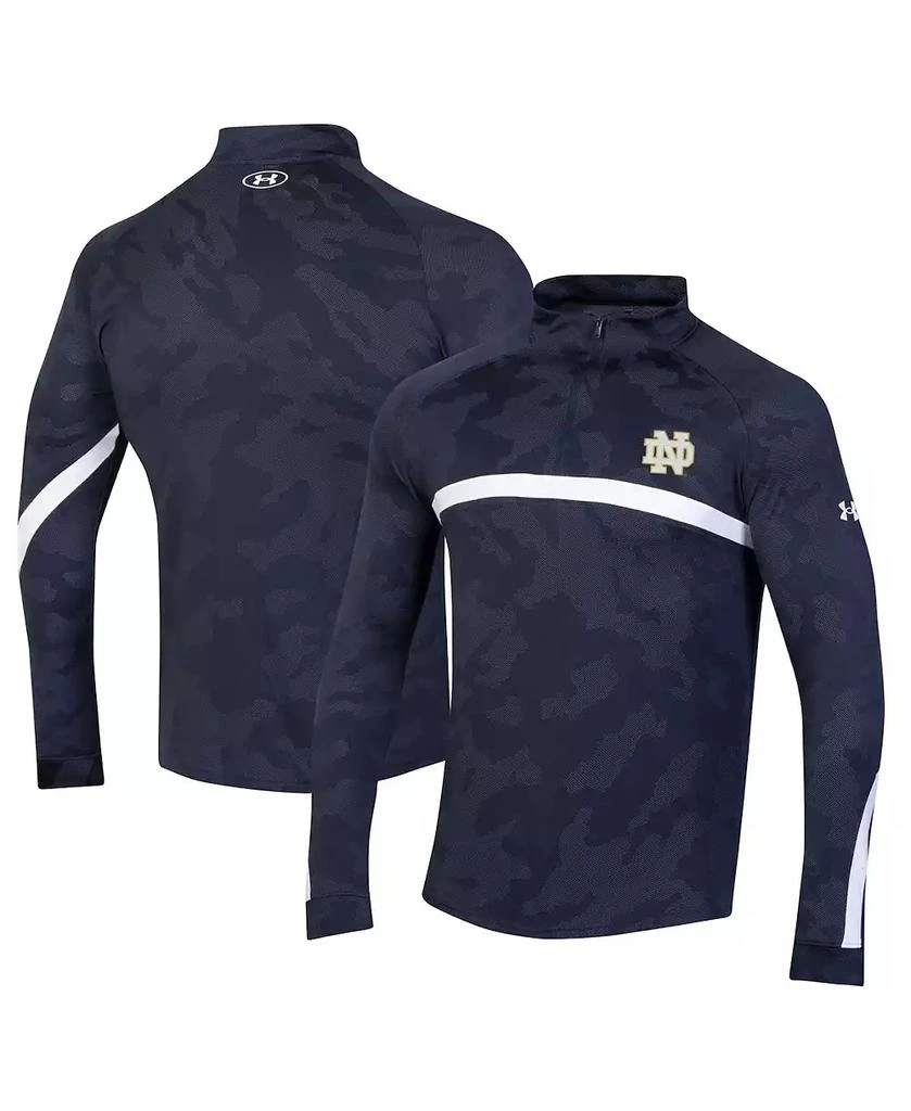 Under Armour Men's Navy Notre Dame Fighting Irish Gameday Camo Quarter-Zip Top 1