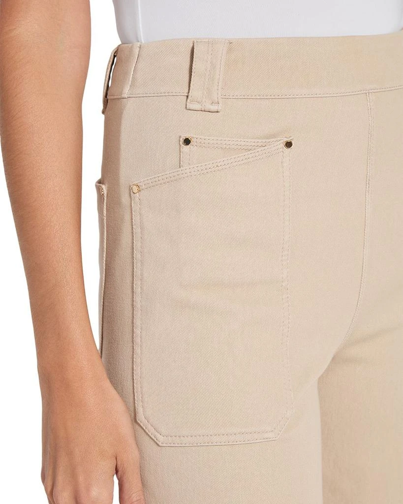 Lyssé Analia Wide Leg Denim Jeans in Linen Beige 4