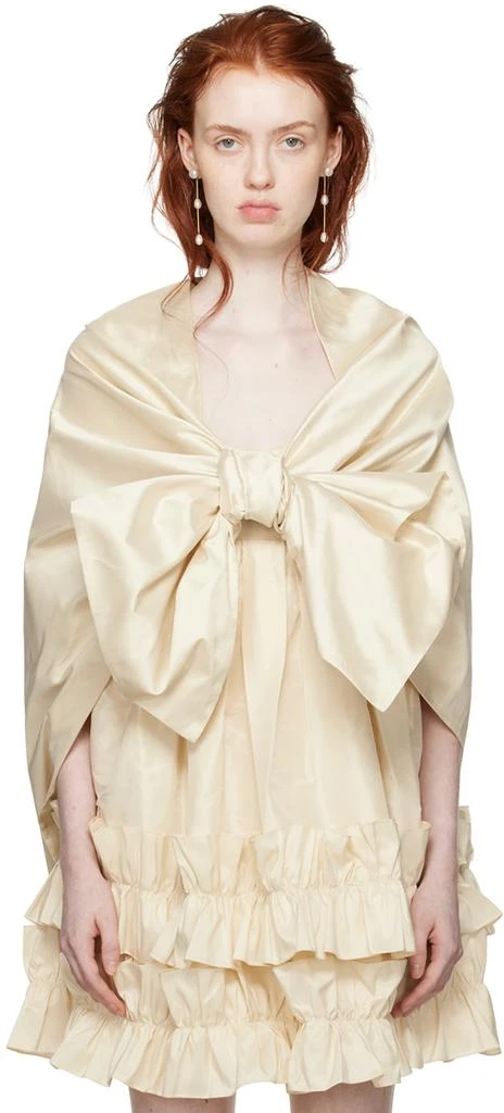 Cawley SSENSE Exclusive Off-White Bow Shawl 1