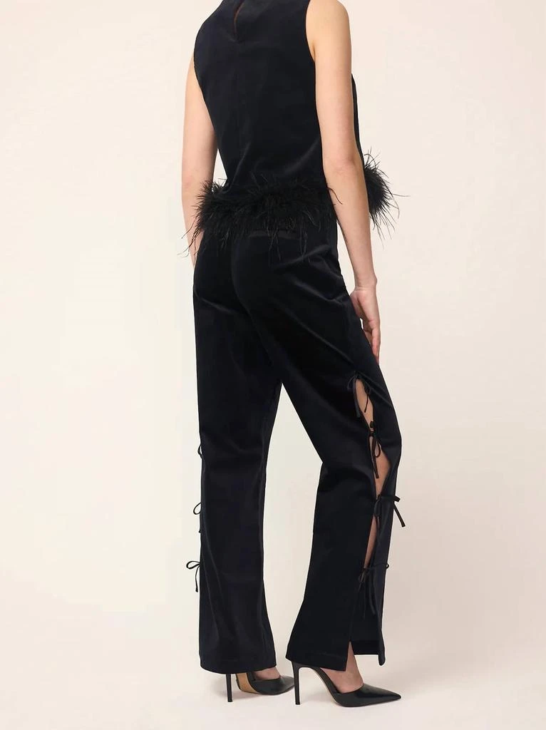 Kitri Rosamund Trouser In Black Velvet 3