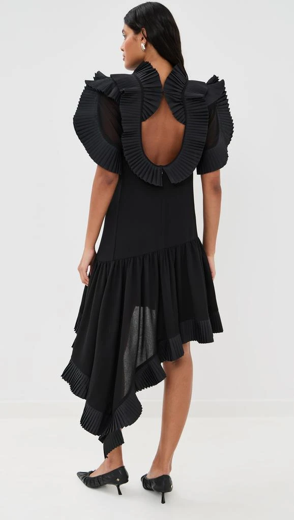 CO Asymmetric Pleated Georgette Dress | Black | Size S | Shopbop CO Asymmetric Pleated Georgette Dress | Black | Size S | Shopbop