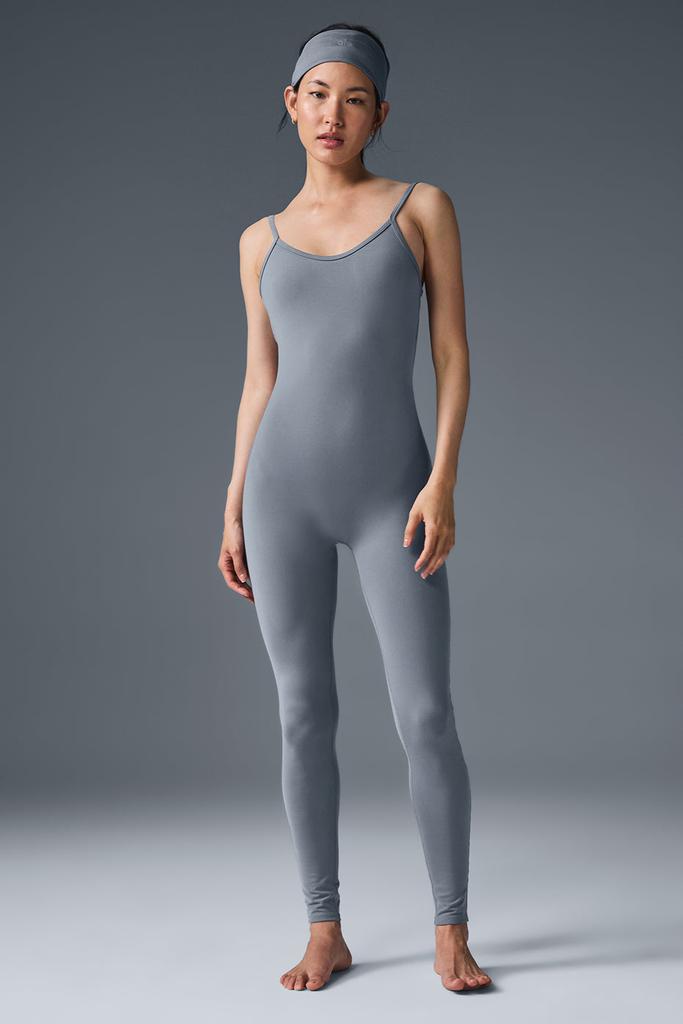 Alo Airbrush One And Done Onesie - Steel Grey - Pants - Free