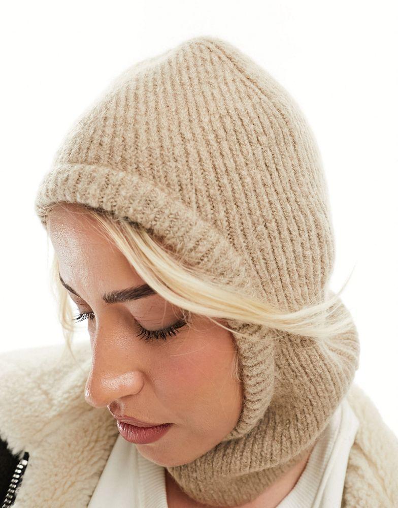 & Other Stories & Other Stories super soft knitted hood in beige