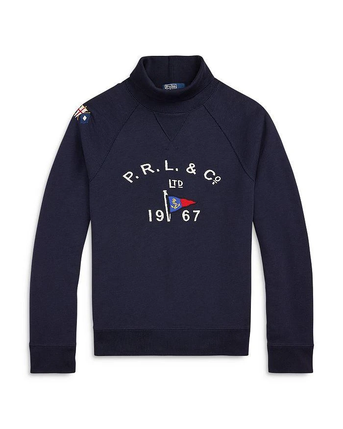Ralph Lauren Embroidered Fleece Turtleneck Sweatshirt 8
