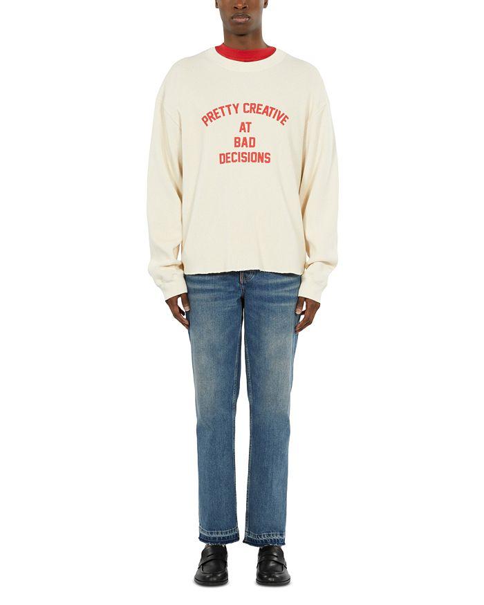 The Kooples Wide Cut Text Graphic Sweatshirt