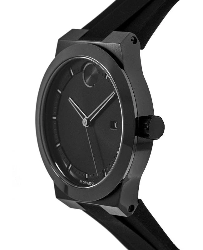 Movado Movado Bold Black Dial Black Silicone Strap Men's Watch 3600621 2