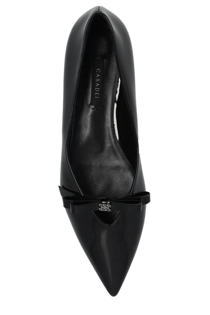 CASADEI Casadei Tiffany Bow Detailed Ballerina Shoes 4