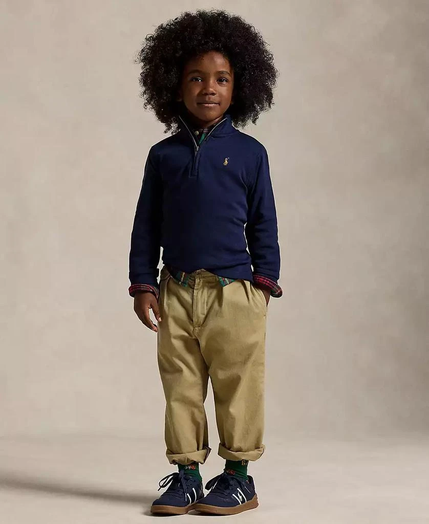 Ralph Lauren Toddler and Little Boys Cotton Interlock Quarter-Zip Pullover shirt 2