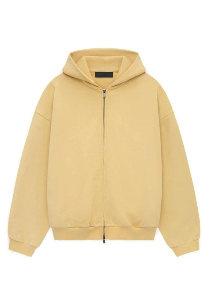 Essentials Fear Of God Essentials Logo Printed Zip-Up Hoodie 1