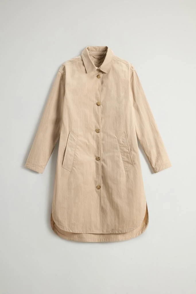 Woolrich Overcoat in Limonta Cotton Blend - Women - Beige 5