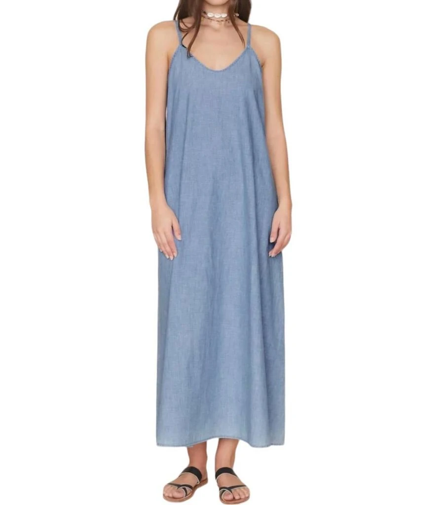 XIRENA Teague Dress In Dusty Blue 1