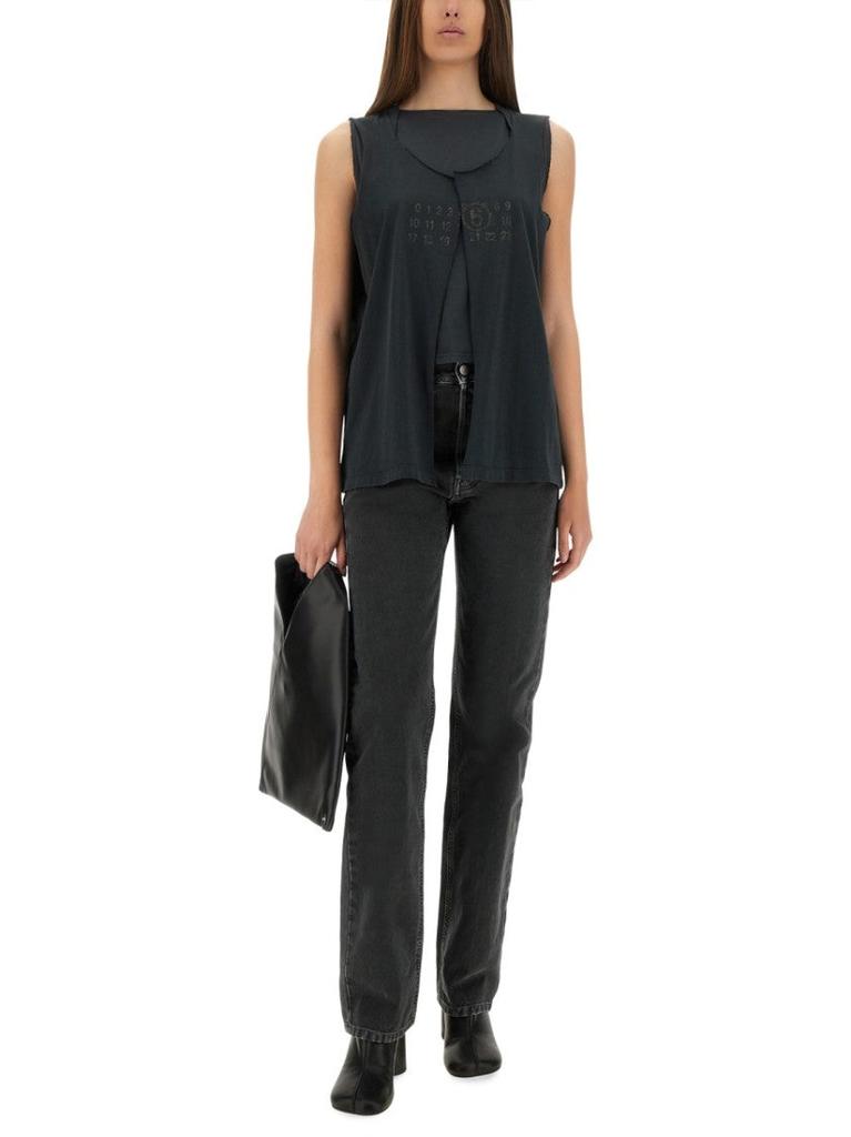 MM6 Black Regular Fit Vest