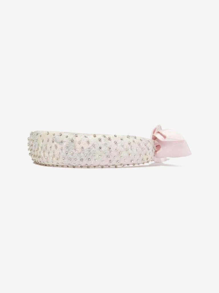 Maison Ava Maison Ava Girls Brocade Headband in Pink 2