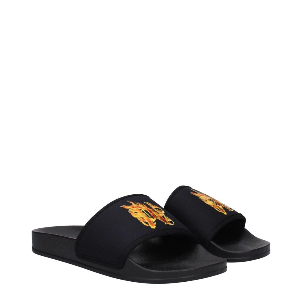 Palm Angels Palm Angels Black Fabric Slipper