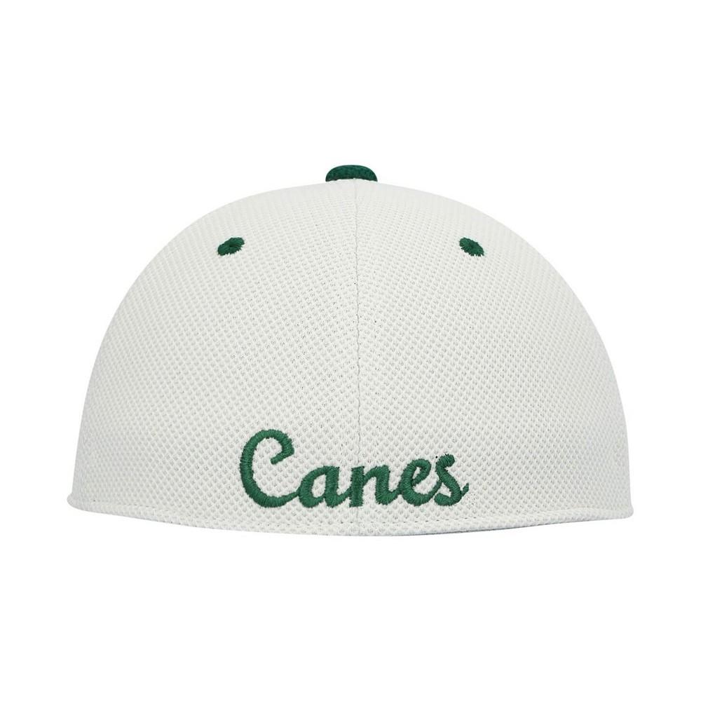 adidas Men's Cream, Green Miami Hurricanes On-Field Baseball Fitted Hat