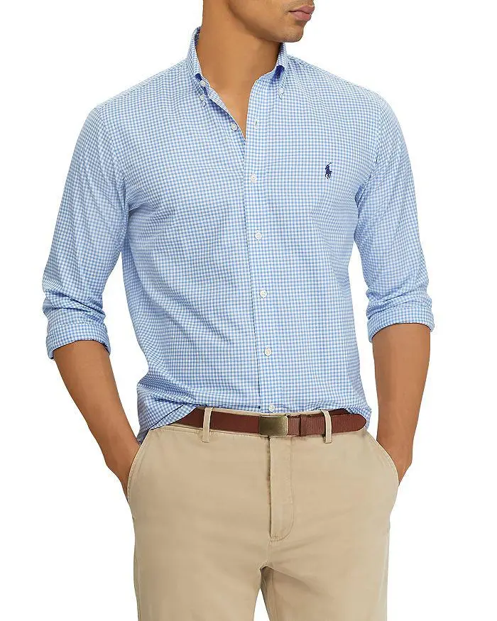 Ralph Lauren Slim Fit Long Sleeve Poplin Button Down Shirt