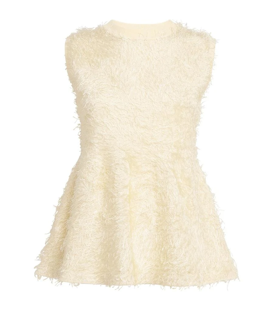 Fabiana Filippi Eyelash-Knit Peplum Top 1