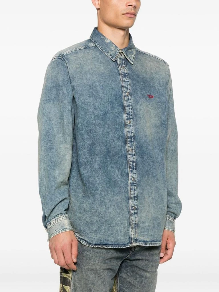 Diesel Faded Blue Denim Shirt 3