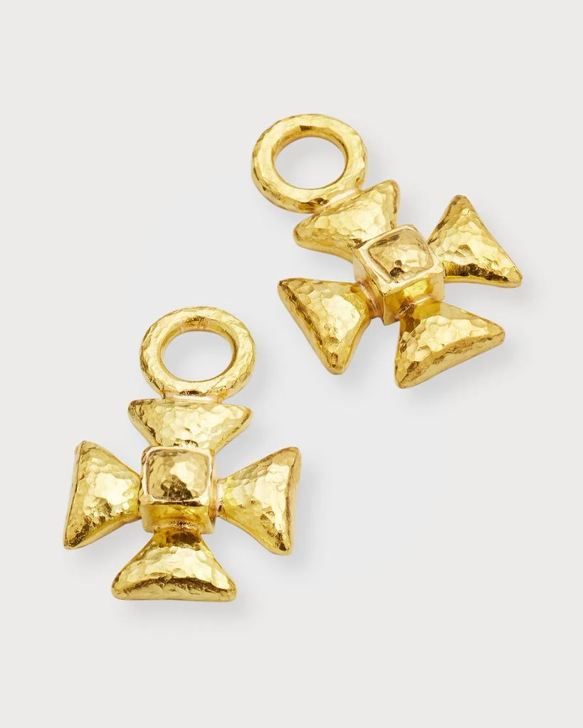 Elizabeth Locke 19k Maltese Cross Earring Pendants 3