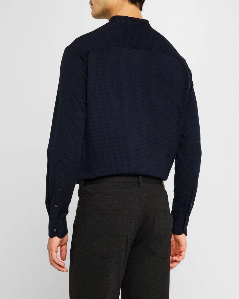 Emporio Armani Men's Nehru-Collar Jersey Sport Shirt 3