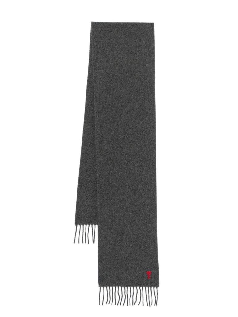 ★AMI PARIS★AMI de Coeur Wool Classic Scarf Black★ AMI BLACK AMI DE COEUR WOOL SCARF - Accessories - Compare