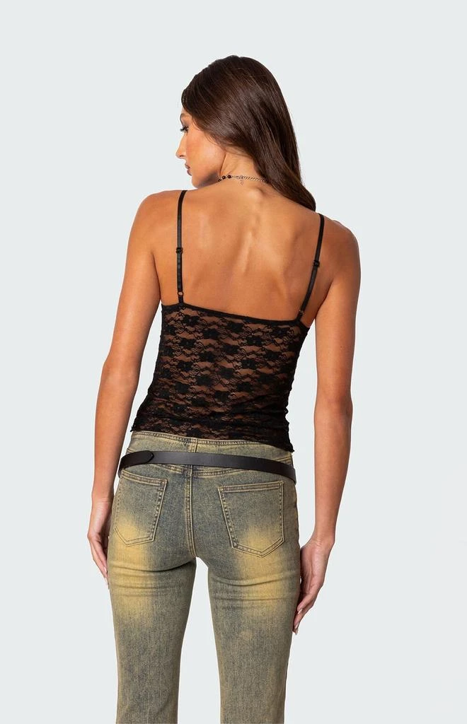 Edikted Eira Sheer Lace Tank Top 5