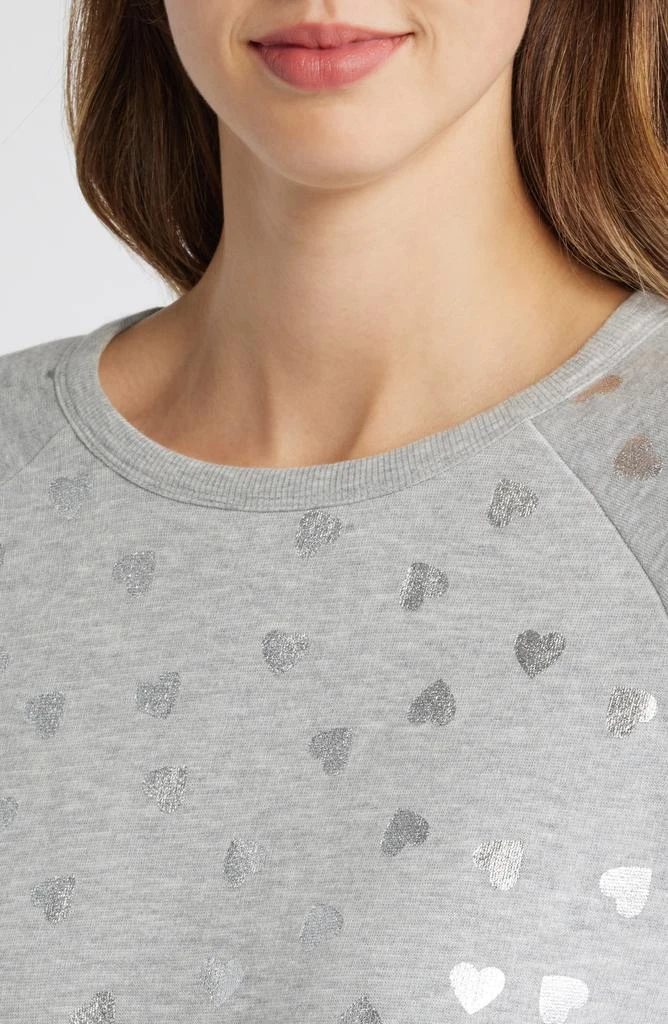 Caslon Heart Foil Print Graphic Sweatshirt 4